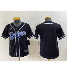 Youth Los Angeles Dodgers Blank Black Stitched Baseball Jersey