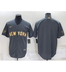 Men's New York Yankees Blank Grey 2022 All Star Stitched Cool Base Nike Jersey
