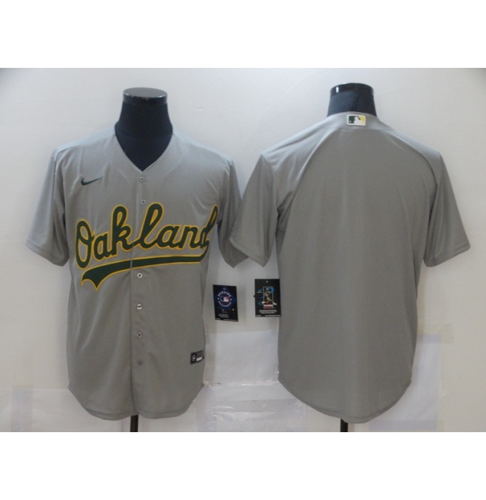Men's Oakland Athletics Blank Gray Nike Jersey