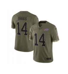 Men's Buffalo Bills #14 Stefon Diggs 2022 Olive Salute To Service Limited Stitched Jersey