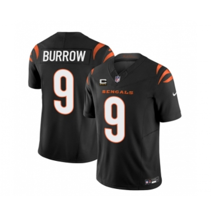 Men's Nike Cincinnati Bengals #9 Joe Burrow Black 2023 F.U.S.E. 4-Star C Vapor Untouchable Limited Football Stitched Jersey