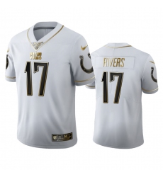 Men's Nike Indianapolis Colts #17 Philip Rivers White Golden Edition Vapor Limited NFL 100 Jersey