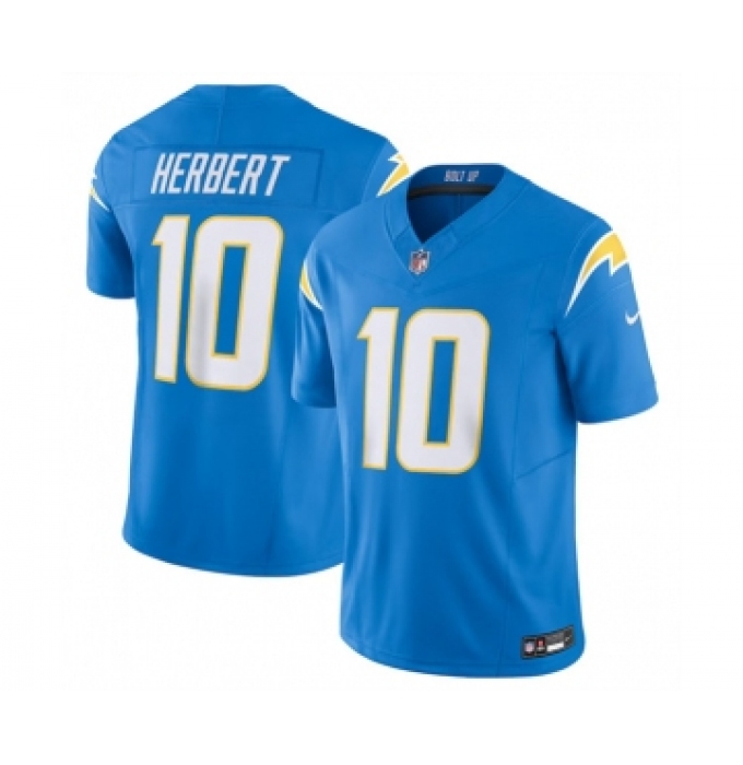 Men's Nike Los Angeles Chargers #10 Justin Herbert Blue 2023 F.U.S.E. Vapor Untouchable Limited Stitched Jersey