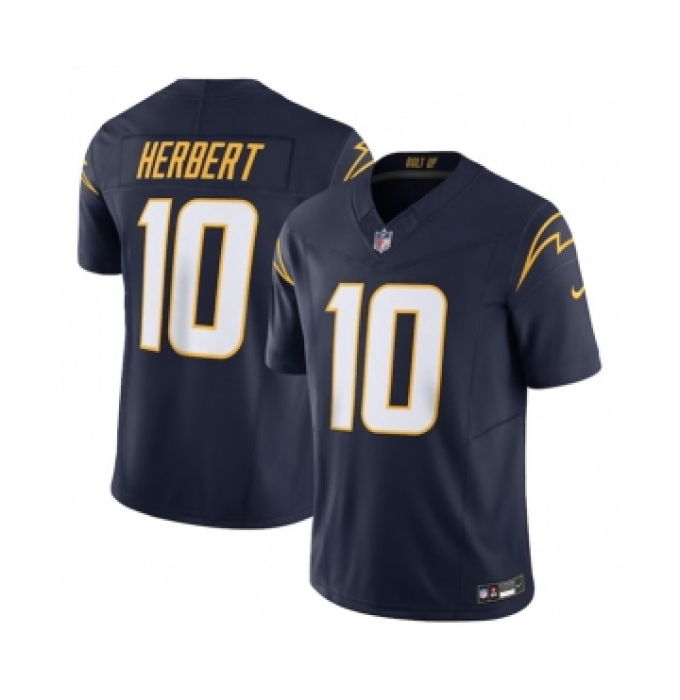 Men's Nike Los Angeles Chargers #10 Justin Herbert Navy 2023 F.U.S.E. Vapor Untouchable Limited Stitched Jersey
