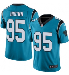Youth Carolina Panthers #95 Derrick Brown Camo Stitched NFL Limited Rush Realtree Jersey