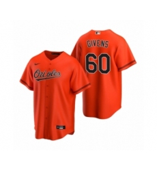 Men's Baltimore Orioles #60 Mychal Givens Nike Orange 2020 Replica Alternate Jersey