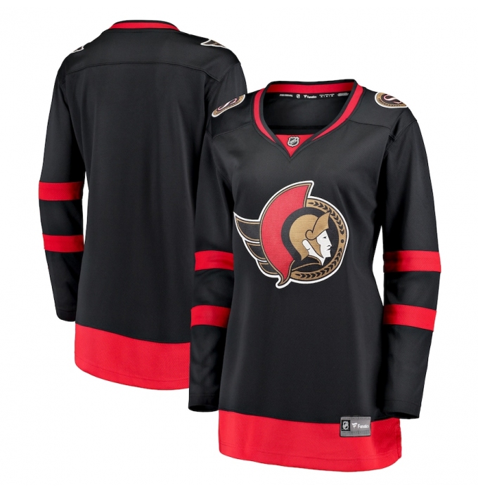 Women's Ottawa Senators Fanatics Branded Blank Black 2020-21 Home Breakaway Jersey