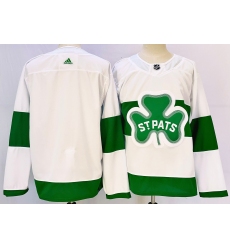 Men's Toronto Maple Leafs White Blank St Patricks Authentic Jersey