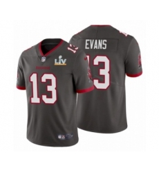Men's Tampa Bay Buccaneers #13  Mike Evans Pewter 2021 Super Bowl LV Jersey