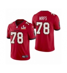 Men's  Tampa Bay Buccaneers #78 Tristan Wirfs Red 2021 Super Bowl LV Jersey