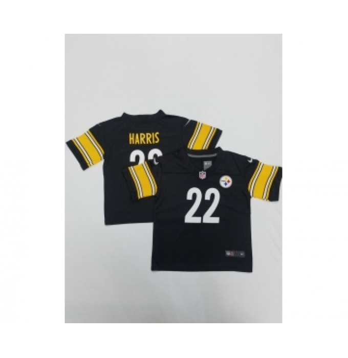 Toddlers Pittsburgh Steelers #22 Najee Harris Black 2022 Vapor Untouchable Stitched NFL Nike Throwback Limited Jersey