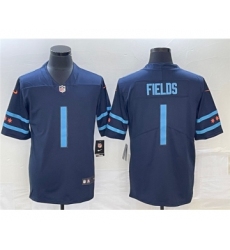 Men's Chicago Bears #1 Justin Fields Navy 2019 City Edition Limited Stitched Jersey