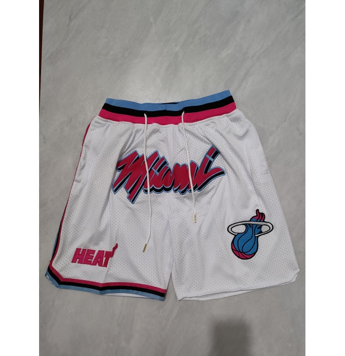 Men's Miami Heat White Shorts