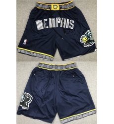 Men's Memphis Grizzlies Navy Shorts (Run Small)
