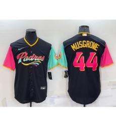 Men's San Diego Padres #44 Joe Musgrove Black 2022 City Connect Cool Base Stitched Jersey