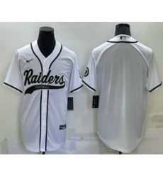 Men's Las Vegas Raiders Blank White Stitched MLB Cool Base Nike Baseball Jersey