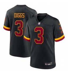 Men's Washington Commanders #3 Stefon Diggs Black 2026 Alternate Football Stitched Game Jersey