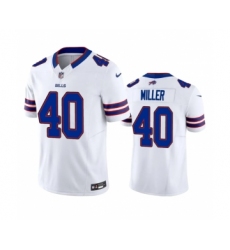 Men's Buffalo Bills #40 Von Miller White 2023 F.U.S.E. Vapor Untouchable Limited Stitched Jersey
