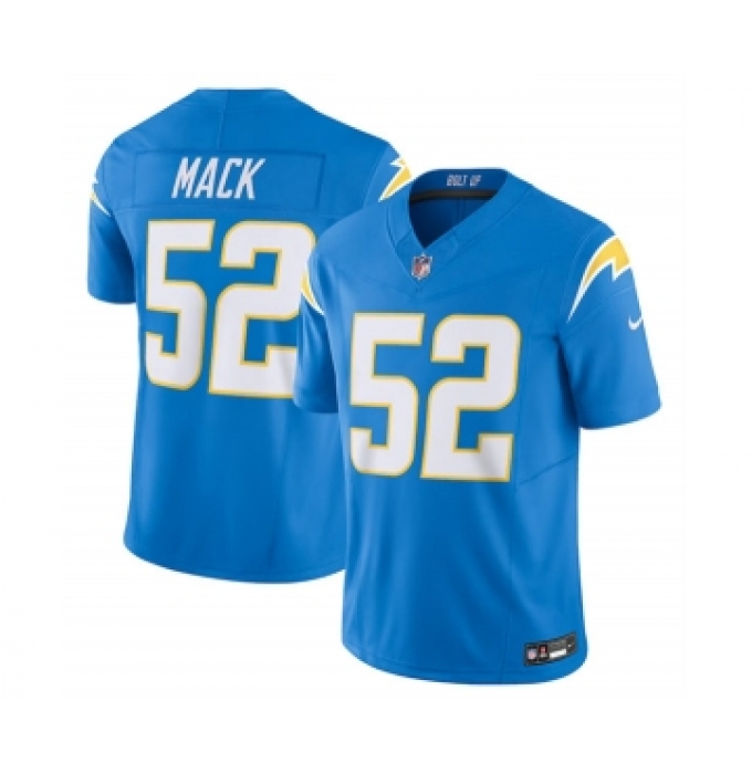 Men's Nike Los Angeles Chargers #52 Khalil Mack Blue 2023 F.U.S.E. Vapor Untouchable Limited Stitched Jersey