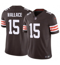 Men's Cleveland Browns #15 Tylan Wallace Brown 2026 F.U.S.E. Vapor Limited Football Stitched Jersey