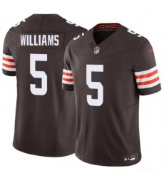 Men's Cleveland Browns #5 Quincy Williams Brown 2026 F.U.S.E. Vapor Limited Stitched Football Jersey