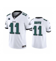 Men's Nike Philadelphia Eagles #11 A. J. Brown White 2023 F.U.S.E. 1-Star C Vapor Untouchable Limited Football Stitched Jersey