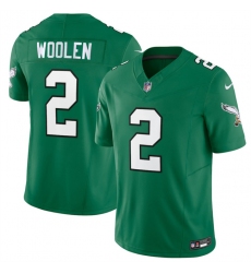Men's Philadelphia Eagles #2 Tariq Woolen Kelly Green 2026 F.U.S.E. Vapor Untouchable Limited Throwback Stitched Football Jersey