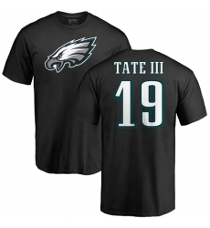 Nike Philadelphia Eagles #19 Golden Tate III Black Name & Number Logo T-Shirt