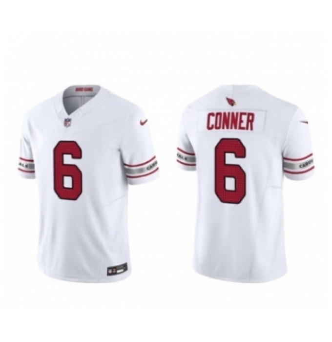 Men's Nike Arizona Cardinals #6 James Conner White 2023 F.U.S.E. Vapor Untouchable F.U.S.E. Limited Football Stitched Jersey