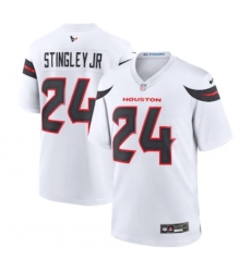 Men's Houston Texans #24 Derek Stingley Jr. Nike White Game Jersey