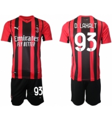 Men 2021-2022 Club AC Milan home red 93 Soccer Jersey