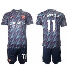 Men 2021-2022 Club Arsenal away blue 11 Soccer Jersey