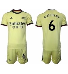 Men 2021-2022 Club Arsenal away yellow 6 Soccer Jersey