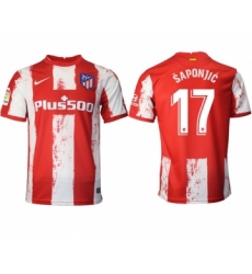 Men 2021-2022 Club Atletico Madrid home aaa version red 17 Nike Soccer Jersey