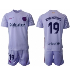 Men 2021-2022 Club Barcelona away purple 19 Soccer Jersey