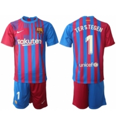 Men 2021-2022 Club Barcelona home red 1 Nike Soccer Jerseys