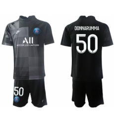 Men 2021-2022 Club Paris St German black goalkeeper 50 Soccer Jersey