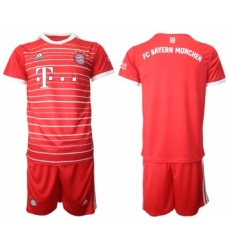 Men's FC Bayern München Blank 22-23 Red Home Soccer Jersey Suit