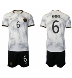 Men's Germany #6 Kimmich White Home Soccer Jersey Suit