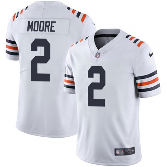 Men's Chicago Bears #2 D.J. Moore White 2019 Alternate Classic Stitched NFL Vapor Untouchable Limited Jersey