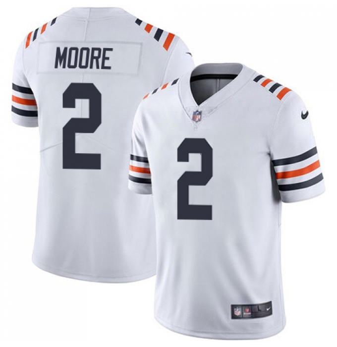 Men's Chicago Bears #2 D.J. Moore White 2019 Alternate Classic Stitched NFL Vapor Untouchable Limited Jersey