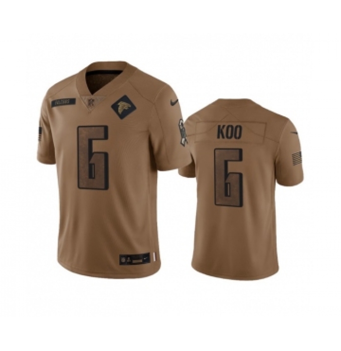 Men's Nike Atlanta Falcons #6 Younghoe Koo 2023 Brown Salute To Setvice Limited Football Stitched Jersey