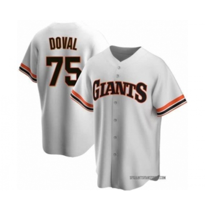 Men's San Francisco Giants #75 Camilo Doval White Cool Base Stitched MLB Jersey
