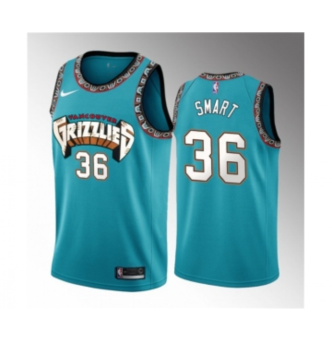 Men's Memphis Grizzlies #36 Marcus Smart Teal 2023 Draft Classic Edition Stitched Basketball Jersey