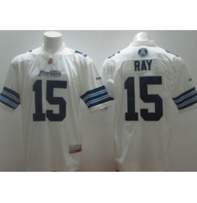 CFL Toronto Argonauts #15 Ricky Ray White Jersey