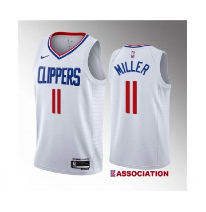 Men's Los Angeles Clippers #11 Jordan Miller White 2023 Draft Association Edition Stitched Jersey