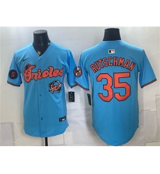 Men's Baltimore Orioles #35 Adley Rutschman Blue With Vapor Premier Limited Stitched Baseball Jersey
