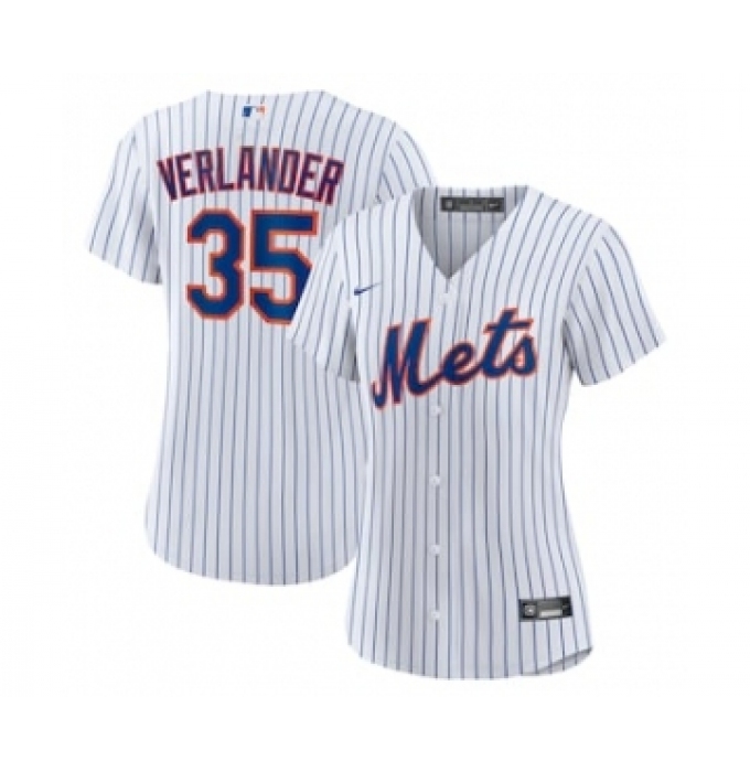 Women's New York Mets #35 Justin Verlander White Stitched MLB Cool Base Nike Jersey