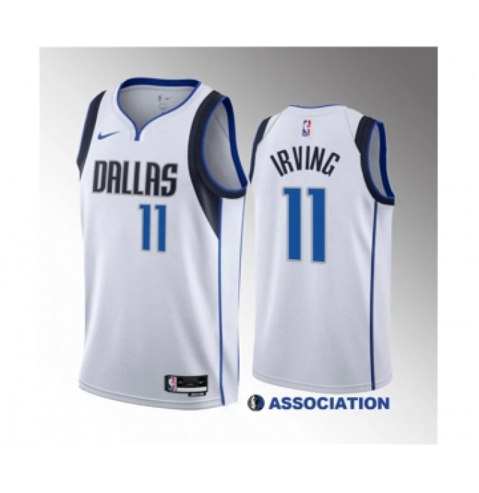 Men's Dallas Mavericks #11 Kyrie Irving White Association Edition Stitched Basketball Jersey