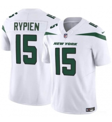 Men's New York Jets #15 Brett Rypien 2023 F.U.S.E. White Vapor Untouchable Limited Football Stitched Jersey